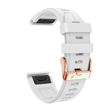 Imagem de WIKUNA Pulseira de relógio para Garmin Fenix 7S 6S/6S Pro Pulseira de substituição de silicone oficial Fenix 5SPlus/D2 Delta S Instinct 2 Smart Watch Band 20mm (Cor: Branco, Tamanho: 20mm Descent Mk2S)