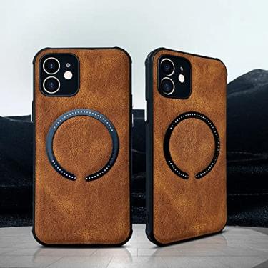 Imagem de Capa traseira em PU de luxo para iPhone 14 13 Pro Max 12 Mini 11 Xr X Xs 7 8 Plus se 2020 Capa de couro comercial para telefone, marrom (apenas 1), para iphone 7 8Plus