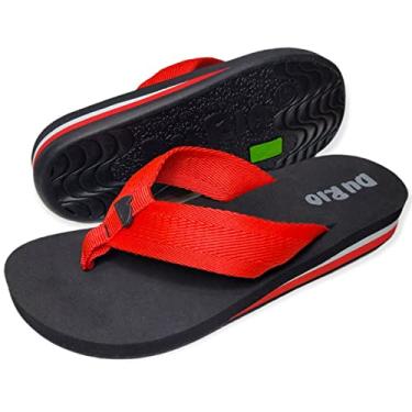 Imagem de Chinelo DuRio Balance Esporão Fascite Ortopedico Macio Leve (Vermelho, BR, Adulto, Numérico, 36)