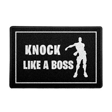 Imagem de Capacho/Tapete 60x40cm - Knock Like a Boss Preto