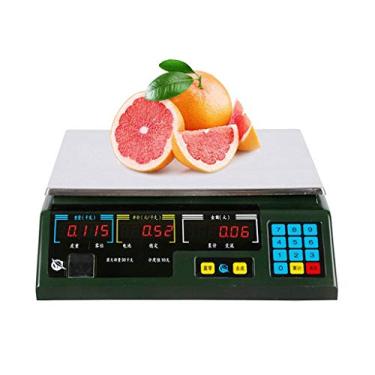 Imagem de pesa balanças de alimentos eletrônicos escalonados backlight display comercial 30kg / 10g precisão pesando disse venda de vegetais, frutas, preço doméstico