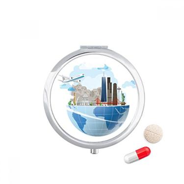 Imagem de Caixa de comprimidos de avião Travel Journey America para guardar remédios