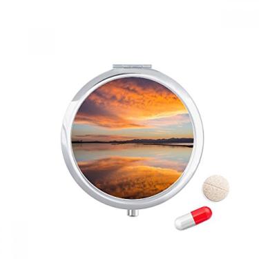 Imagem de Caixa de comprimidos Sunrise Ocean Sky Cloud Reflection com compartimento para armazenamento de medicamentos