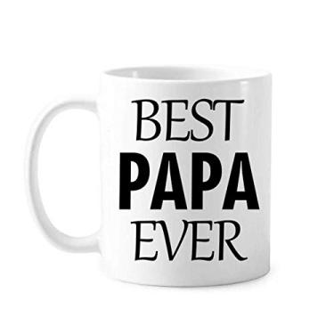 Imagem de Caneca de cerâmica para o Dia dos Pais com citação Best Papa Ever