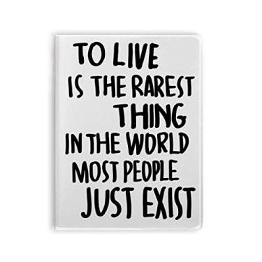 Imagem de Caderno de anotações com citações Most People Just Exist