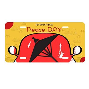 Imagem de DIYthinker Ilustração de pintura de pincel japonesa placa de carro decoração Dia da Paz