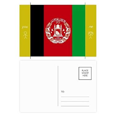 Imagem de Conjunto de cartões postais com a bandeira nacional do Afeganistão da Ásia, com 20 peças