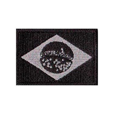 Imagem de Patch Bordado - Bandeira Do Brasil Negativa Pequena BD50049-110 Termocolante Para Aplicar