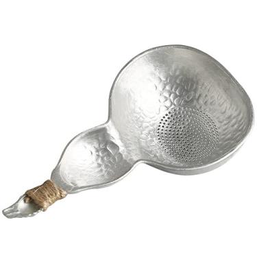 Imagem de PAYNAN Pure Tin Hand Gourd Coador de chá filtro de chá, estanho de prata, acessórios de chá