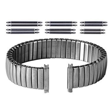 Imagem de Gilden — Pulseira de relógio de aço inoxidável polido extra-longo de 16 – 20 mm de expansão para homens 504-SL, Stainless Steel, 16-20 millimeter end width
