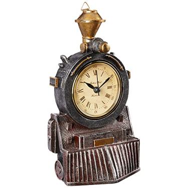 Imagem de Design Toscano All Aboard Locomotive Train Steampunk Decor Relógio de parede, 22,8 cm, multicolorido