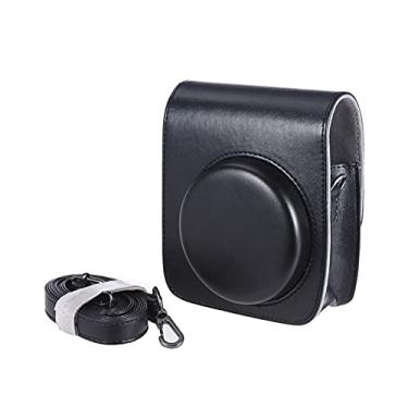 Imagem de Domary Capa para câmera protetora vintage PU bolsa bolsa protetora com alça para câmera instantânea Fujifilm Instax Mini 90