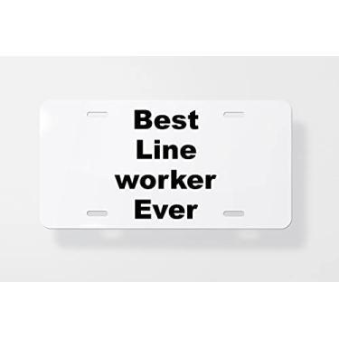 Imagem de Line Worker – Capa para placa de carro – Capa para placa de carro – 15 x 30 cm