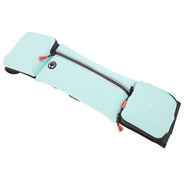 Imagem de Bolsa de Cintura para Corrida, Suporte para Garrafa de água Cinto de Corrida para Mãos Livres Absorve Umidade Fibra de Poliuretano Chinlon Portátil para Esportes Ao Ar Livre para Homens e Mulheres (Céu azul)