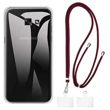 Imagem de Shantime Capa para Samsung Galaxy A5 2017 A520 + cordões universais para celular, pescoço/alça macia de silicone TPU capa protetora para Galaxy A5 2017 A520 (5,2 polegadas)