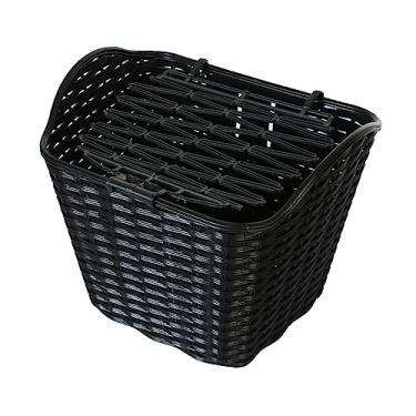 Imagem de Amagogo Cesta de Bicicleta Multiuso com Capa, de Plástico Elétrica Pendurada Na Frente Da Guiador para Acessórios de Bicicleta de Acampamento, PRETO