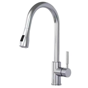 Imagem de Torneira Gourmet Para Cozinha Churrasqueira Pia de Bica Alta com Ducha Extensível de 50cm Giro 360° e Misturador Monocomando Água Quente e Fria