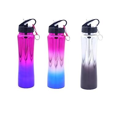 Imagem de LOBOY Garrafa Térmica Aço Metalizada Squeeze Com Bico e Chaveiro Bebiba Quente Ou Fria Por Muito Mais Tempo 750ml - Premium