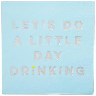Imagem de X&O Paper Goods Guardanapos de papel para coquetel "Let's Do A Little Day Drinking", 20 peças, 14,8 x 14,8 cm