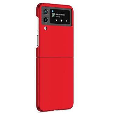 Imagem de Para samsung z flip 5 4 3 2 caso untra fino anti-impressão digital à prova de choque capa dura para telefones z flip, vermelho, para galaxy z flip 2