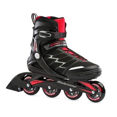 Imagem de Patins Bladerunner por Rollerblade Advantage Pro XT masculino adulto fitness, preto e vermelho, patins em linha, 9