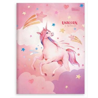 Imagem de Caderno Brochura C/D 80 Folhas Unicorn I Believe Cadersil Capa Sortida