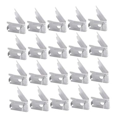 Imagem de Generic 20 Peças De Gancho De Geladeira Suportes De Prateleira De Freezer Prateleira De Geladeira Suportes De Prateleira Clipes Quadrados Suporte De Prateleira De Refrigerador Rack De