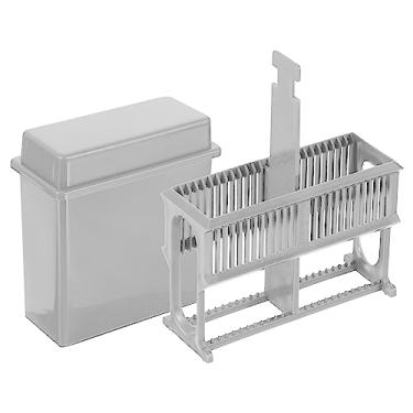 Imagem de BESTonZON 1 Conjunto De Suporte E Frasco Para Coloração De Lâminas De Microscópio Suporte Para Armazenamento De Lâminas De Plástico Para Laboratório (Cinza)