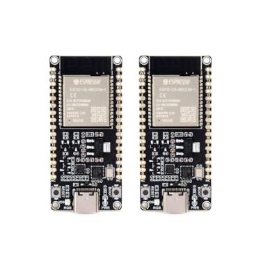 Imagem de 2PCS Waveshare ESP32-C6 Microcontroller, WiFi 6 Development Board, 160MHz Single-Core Processor, ESP32-C6-WROOM-1-N8 Module, Supports USB and UART Development