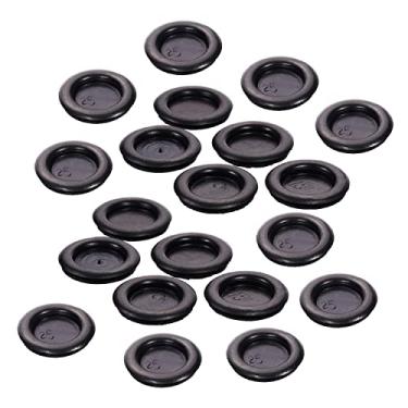 Imagem de Bettomshin Ilhós de borracha 20 peças 25 mm diâmetro de montagem resistente a óleo ilhós de borracha para cabo de fiação preto