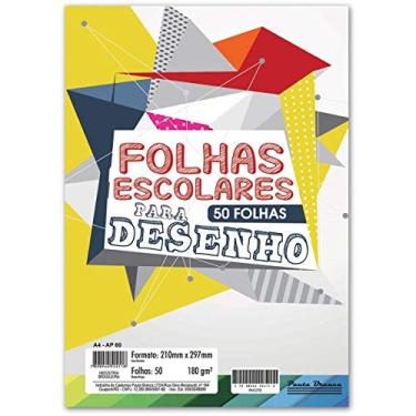 Imagem de Papel Sulfite, Pauta Branca, A4, AP60, 180 g, 60 kg, Branco, 50 Folhas
