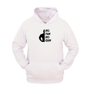 Imagem de Moletom Masculino Canguru Flanelado No Pain No Gain Inverno