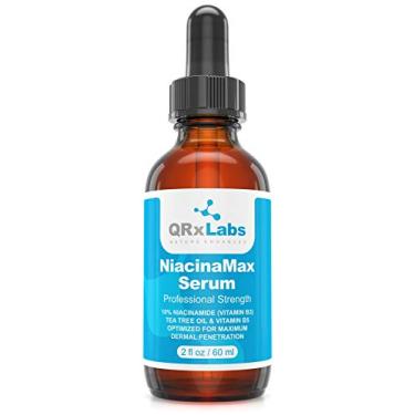 Imagem de Sérum Multibenefícios com Niaciminada Ultra Pura a 10%, enriquecido com Pró-Vitamina B5, Extrato de Calêndula e Óleo Essencial de Melaleuca. Ideal para Poros Dilatados, Manchas e Acne, QRxLabs
