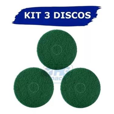 Imagem de 3 Disco Limpeza Verde 350Mm Enceradeira Scotch-Brite 3M