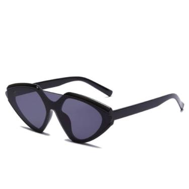 Imagem de Moda personalidade all-match passarela retro olho de gato óculos de sol senhoras sexy óculos de sol colorido polígono irregular, c8, um tamanho