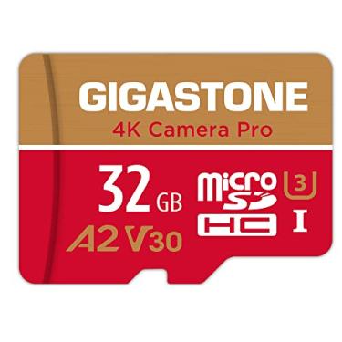 Imagem de Gigastone Cartão micro SD de 32 GB MicroSD A2 V30 UHS-I U3 C10, gravação de vídeo 4K UHD, jogos 4K, leitura/gravação 95/35 MB/s, com adaptador MicroSD para SD para Nintendo Dashcam Gopro Canon Nikon