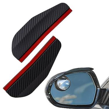 Imagem de Viseira de chuva espelhada preta com duas peças de fibra de carbono automotiva TRUE Line