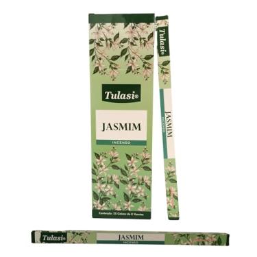 Imagem de Incenso Indiano Tulasi Jasmim - Afasta Estresse e Depressão Cx.25un.8v.