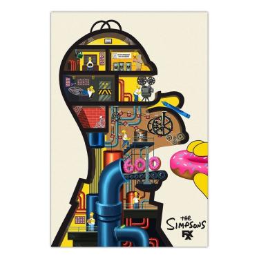 Imagem de Quadro A3 em MDF Homer Simpsons Episodio 600 - Placa