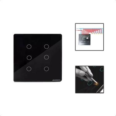 Imagem de Interruptor Zigbee 6 Botões Inteligente 4x4 Touch
