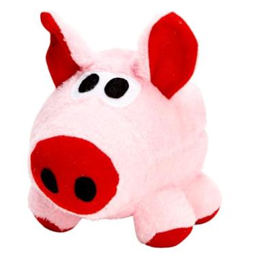 Imagem de Porquinho de Pelúcia com Apito Chalesco para Cães | Brinquedo Interativo e Macio