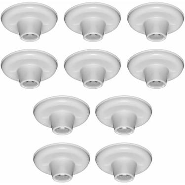 Imagem de Kit 10 Plafonier Plafon E27 + 10 Lâmpadas LED 9w 6500k Branco Frio