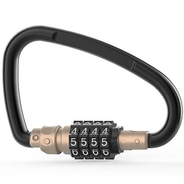 Imagem de UP Security Clipe de mosquetão grande 10 cm 25 KN, mosquetão de bloqueio anel D chaveiro resistente, carabineiros gancho de metal para escalada, academia, rede, porta-chaves, mochila de caminhada