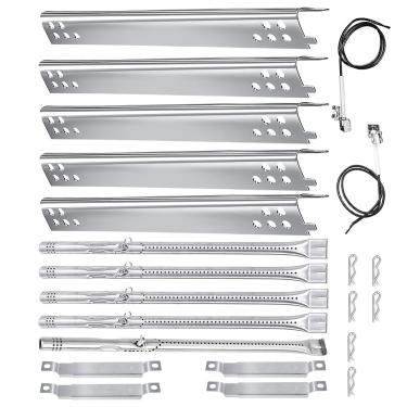 Imagem de Welbocom Kit de queimador de grelha de 45,1 cm para churrasqueiras Charbroil Performance 5 e 4 Queimadores 463347519 463373019 463342119; Peças de reposição para grelhar Char; Substituição do