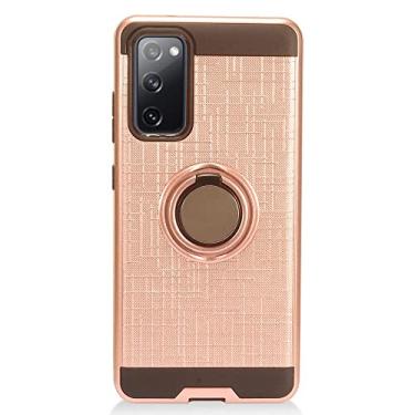 Imagem de Eaglecell - Para T-Mobile REVVL V+ 5G, Revvl V Plus 5G - Capa de telefone com suporte de anel - RS2 ouro rosa