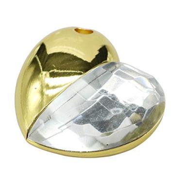 Imagem de 32 GB Ouro Cristal Modelo Coração Flash Memory Stick PenDrive Pen Drive USB Flash Drive USB U Disk Flash Drive Disco Polegar U Disk