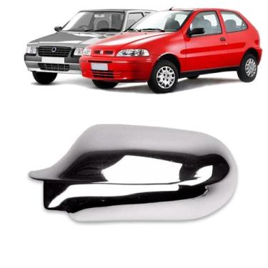 Imagem de Aplique Cromado para Capa Retrovisor Fiat Palio G2 2000 a 2006 Uno Fir