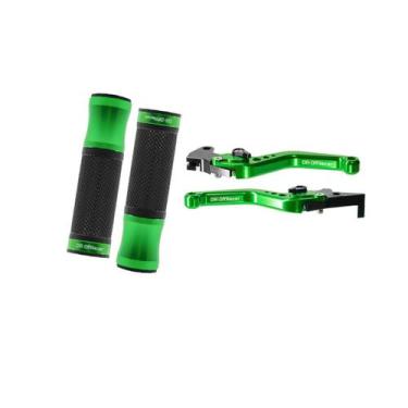 Imagem de Kit Manopla v2 Manete Ninja 250 300 400 Z300 (Off Racer) , Verde