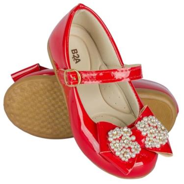 Imagem de Genérico, Sapatilha Infantil Menina B2a kids Festa Laço com Pérolas Tamanho:23;Cor:Vermelha