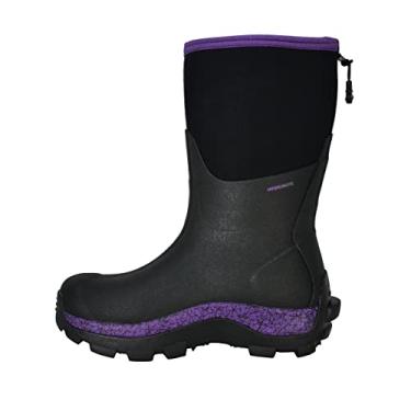 Imagem de Dryshod Bota feminina Arctic Storm Extreme-Cold Conditions Winter Mid Boot, Preto/roxo, 40